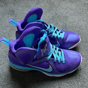 Nike Lebron 9 Summit Lake Hornets athletic shoes